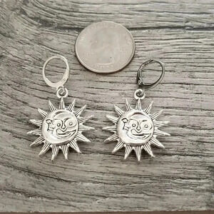 Boho Spring Silver Sunshine Earrings